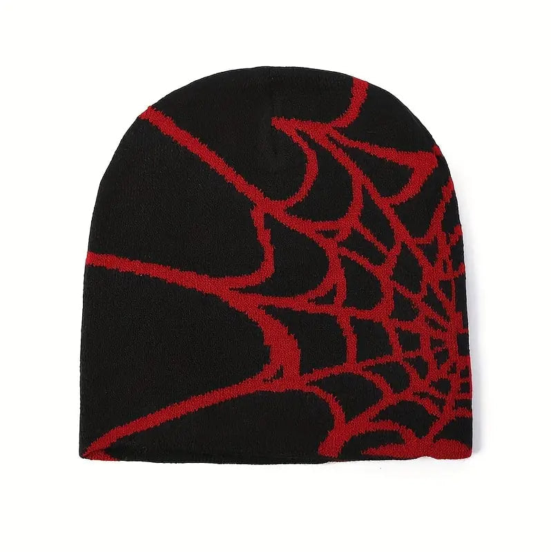 Czapka y2k Spider Czarna / Biała / Czerwona
