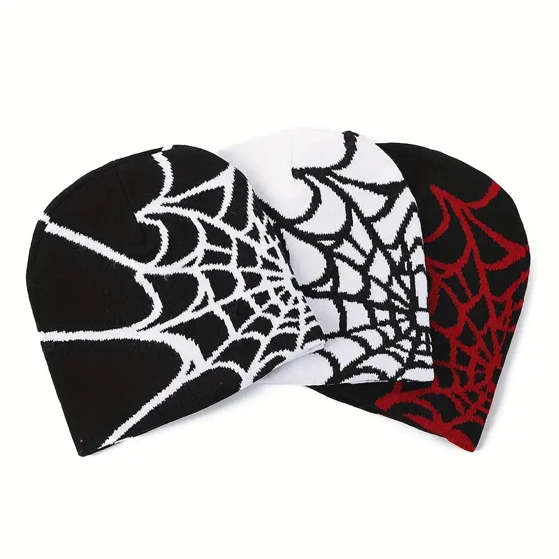Czapka y2k Spider Czarna / Biała / Czerwona